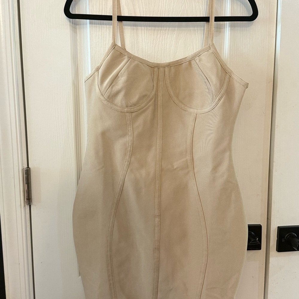 Fashion Nova Taupe Mini Dress